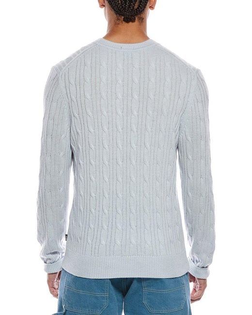 Boss Gray Hetico Wool & Cashmere-Blend Crewneck Sweater for men