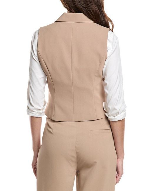 Gracia Natural Button Front Vest