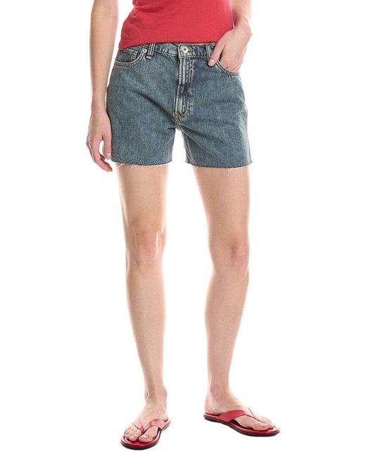 Rag & Bone Blue Retro Cut Off Short