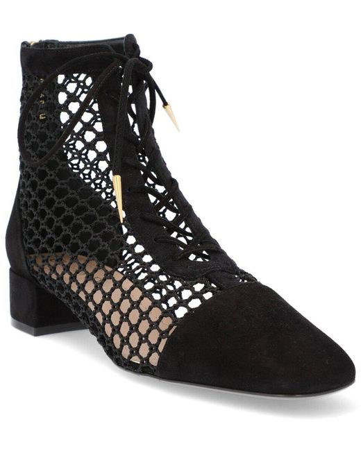 Dior Black Naughtily-d Fishnet & Suede Boot