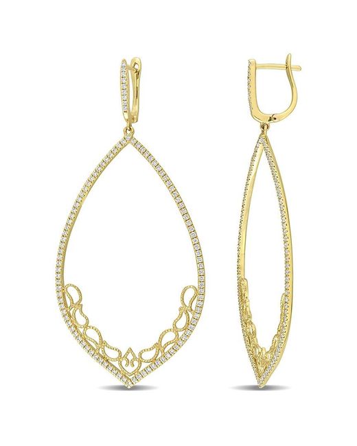 Diamond Select Cuts Metallic 14k 1.03 Ct. Tw. Diamond Cuff Earrings