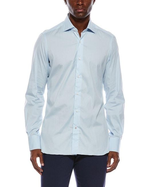 Isaia Blue Dress Shirt for men