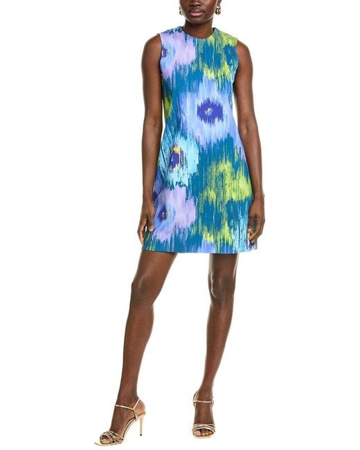 Natori Blue Multi Floral Shift Dress