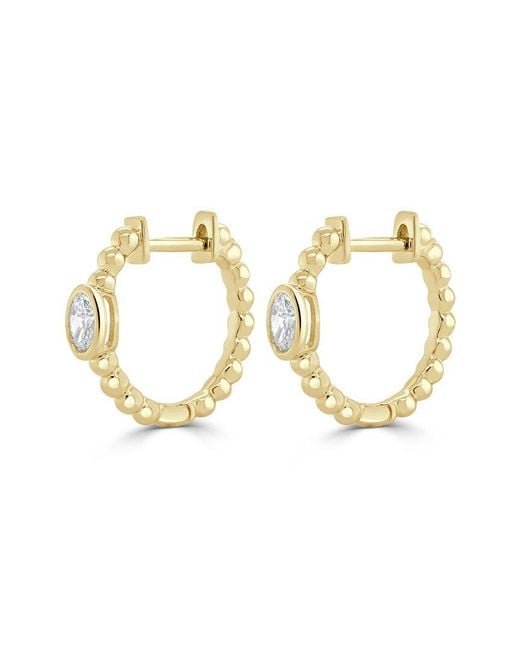Sabrina Designs Metallic 14K 0.31 Ct. Tw. Diamond Huggie Earrings