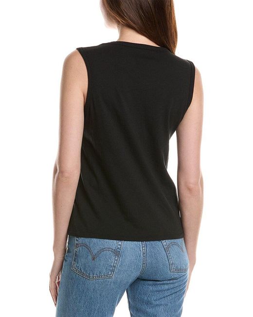 James Perse Black Pocket Tank