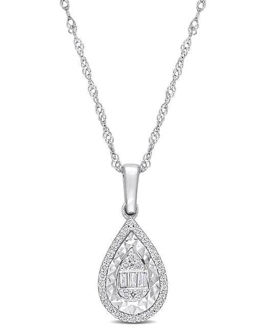 Rina Limor Metallic 14k 0.17 Ct. Tw. Diamond Pendant