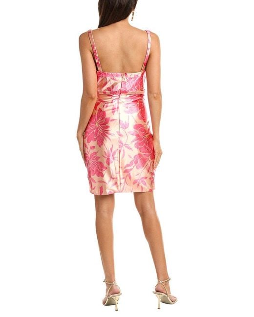 Rene Ruiz Red Printed Knit Mini Dress