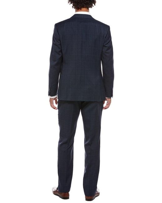 Scotch & Soda Blue 2pc Suit With Flat Front Pant for men