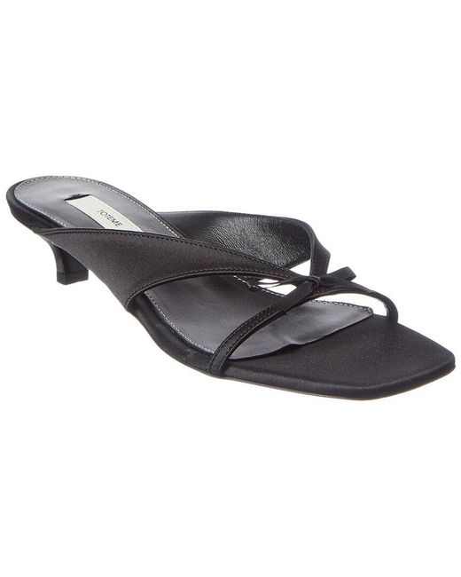 Totême Black Satin Sandal