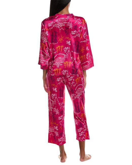 N Natori Red Empress Orchard Pajama Pant Set