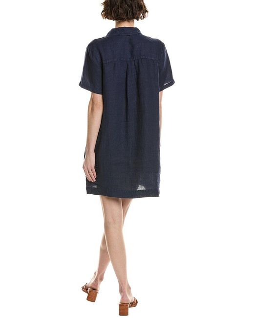 Michael Stars Blue Ola Linen Utility Dress