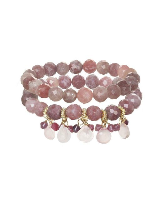Rachel Reinhardt Jewelry White Quartz Cluster Stretch Bracelet