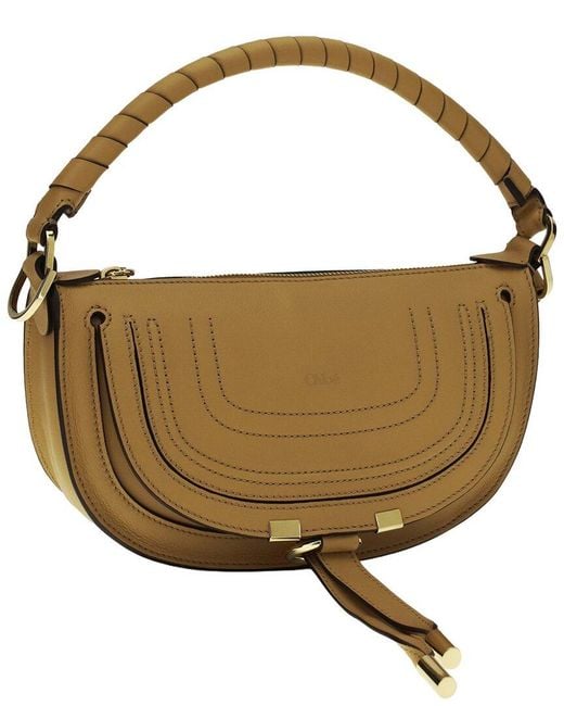 Chloé Brown Marcie Mini Leather Shoulder Bag