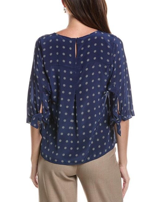 Max Mara Blue Adone Silk Shirt