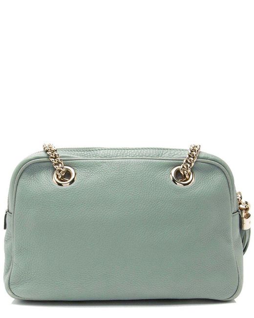 Gucci Green Leather Soho Chain Small Shoulder Bag (authentic Pre-loved)