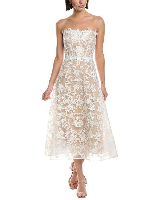 Marchesa Natural Midi Dress