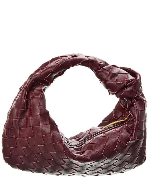 Tiffany & Fred Paris Purple Woven Knot Leather Satchel