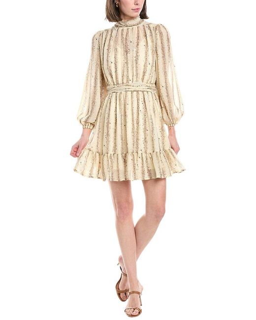 Harper Natural Gathered Mini Dress