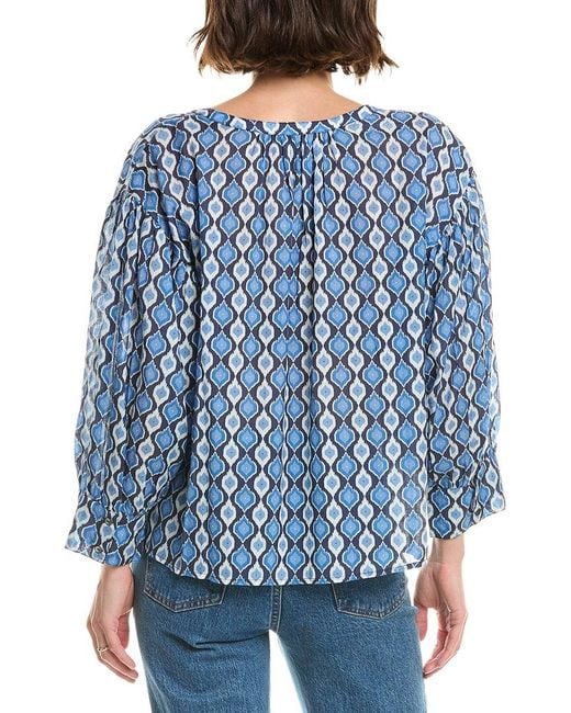 Velvet By Graham & Spencer Blue Keren Top