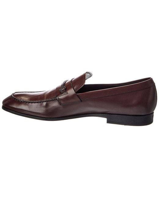 Tod's Brown Leather Loafer for men
