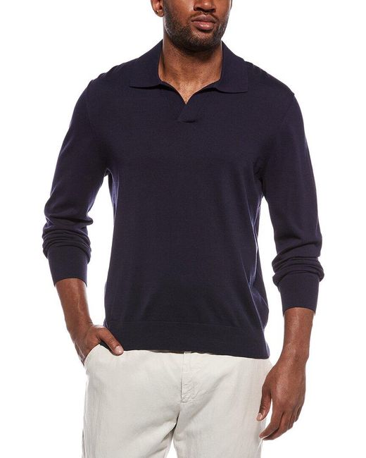 J.McLaughlin Blue Amalfi Polo Sweater for men