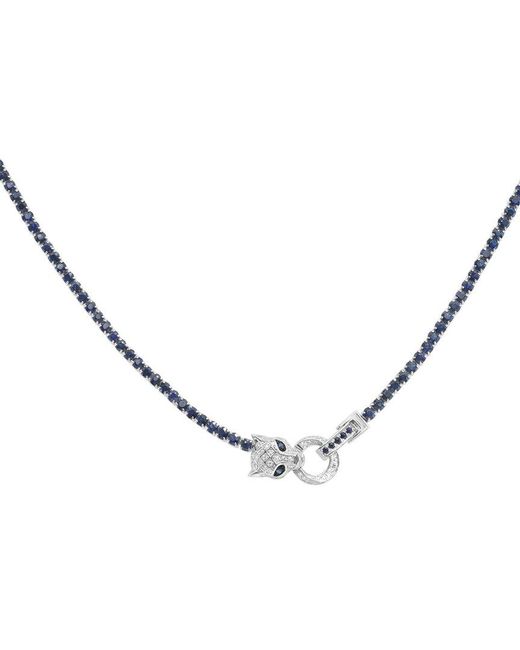 Effy Fine Jewelry Metallic 14k 9.41 Ct. Tw. Diamond & Sapphire Necklace