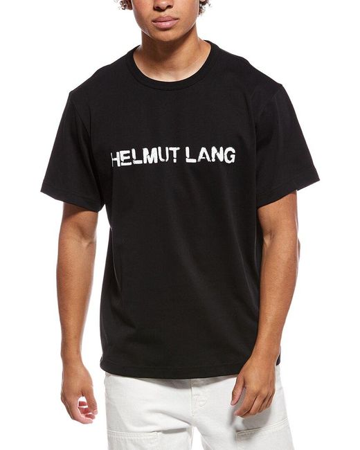 Helmut Lang Black Stencil T-Shirt for men