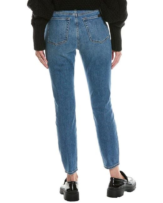 7 For All Mankind Blue High-Waist Gwenevere Ankle Cut Jean