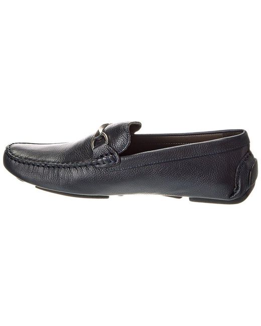 Donald J Pliner Black Vitali Leather Loafer for men
