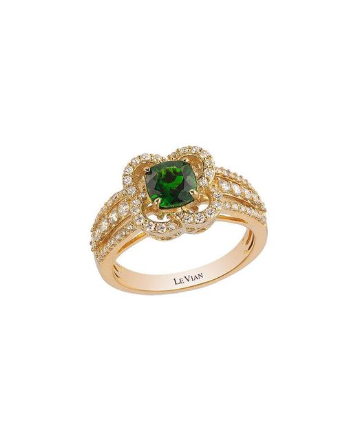 Le Vian Metallic Pistachio Diopside 14K 1.31 Ct. Tw. Diamond & Chrome Diopside Cocktail Ring