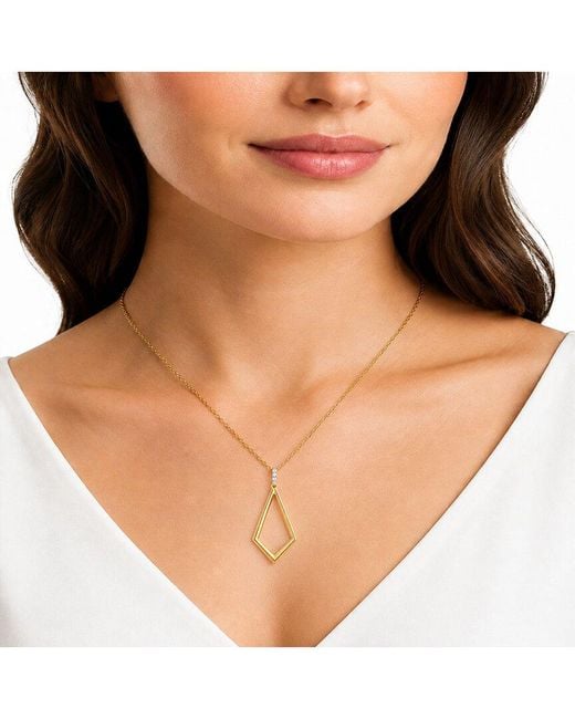 Reiss Metallic 14K 0.05 Ct. Tw. Diamond Necklace