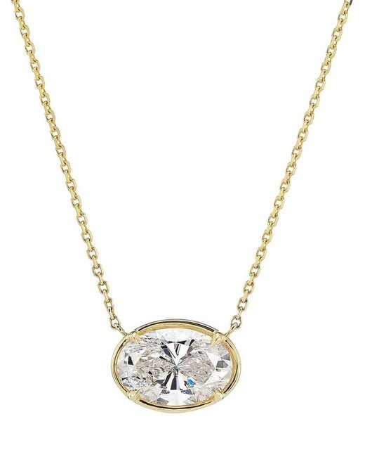 Lab Grown Diamonds Metallic 14K 4.00 Ct. Tw. Lab-Grown Diamond Necklace
