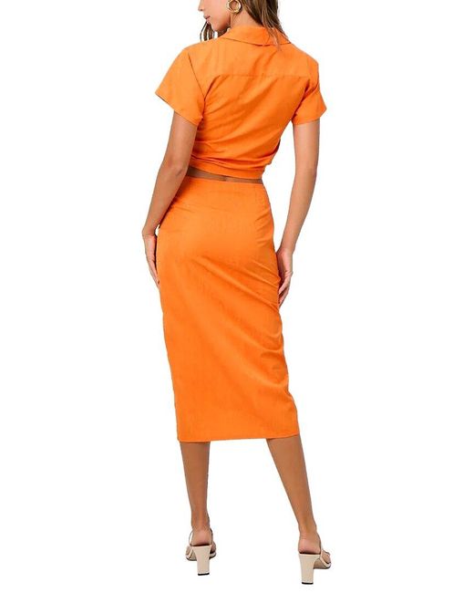 La Porte Orange Cropped Top