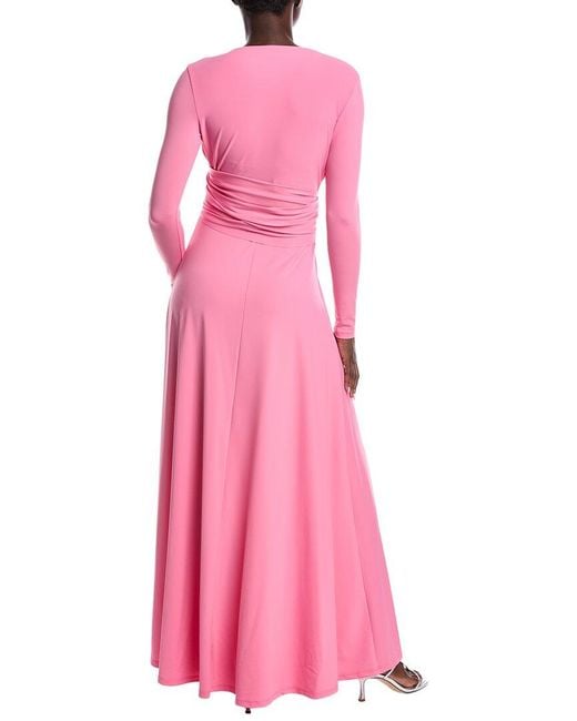 Issue New York Pink Jersey Tie Gown