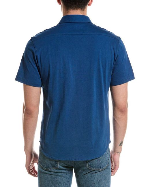 Tailorbyrd Blue Knit Shirt for men
