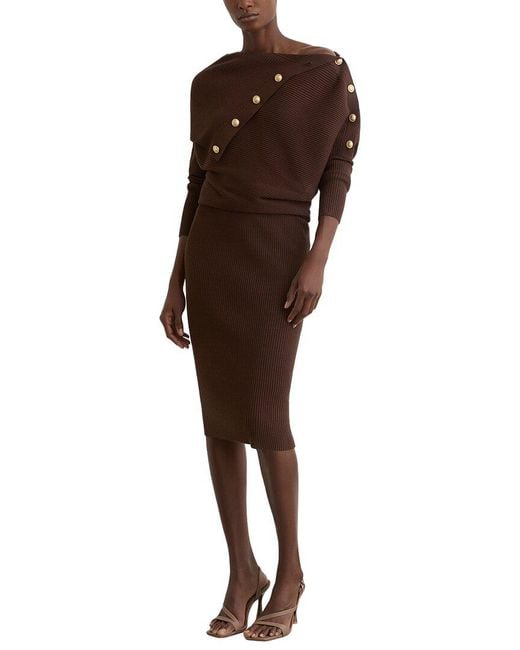 Reiss Brown Leana Dress