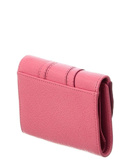 See By Chloé Pink Hana Leather Trifold Wallet