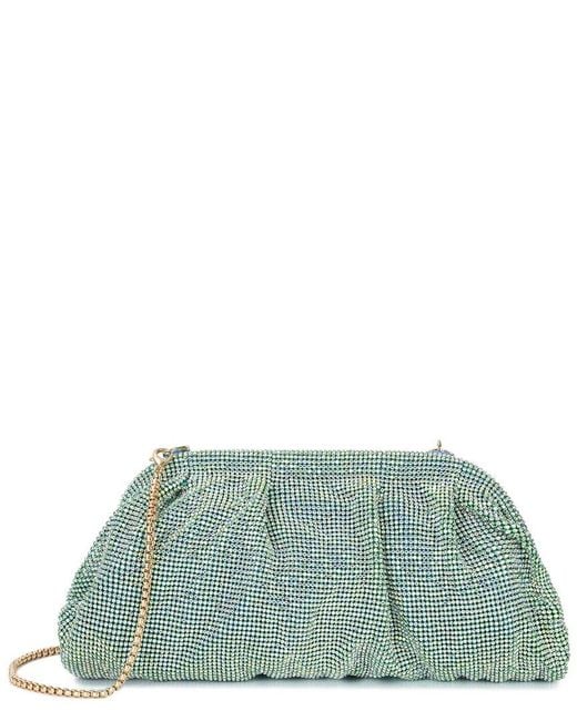 Tiffany & Fred Paris Green Crystal-Embellished Evening Crossbody