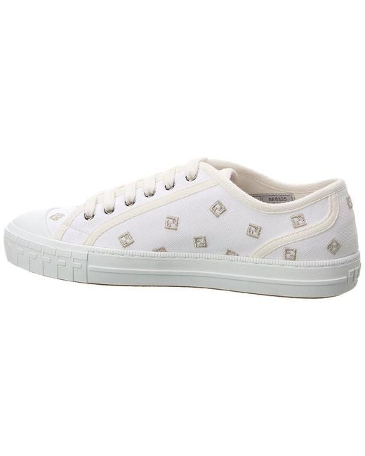 【関税&送料込】Fendi Embroidered Canvas Domino Sneakers FENDI Domino Canvas Sneakers - Multicolor | VAO Concept Store