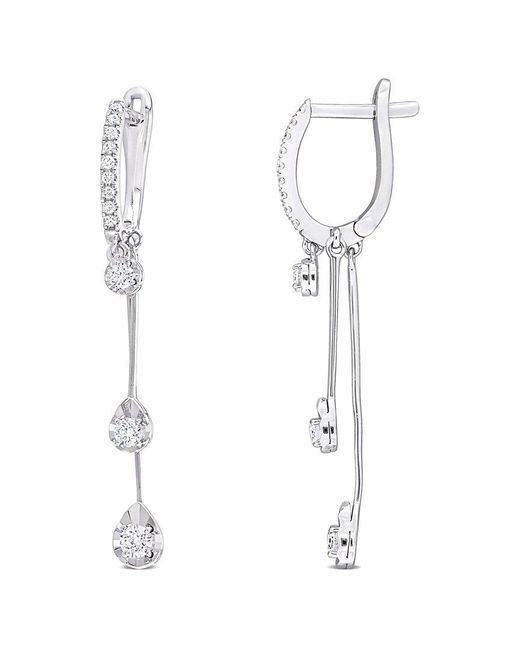 Rina Limor White 14k 0.42 Ct. Tw. Diamond Drop Earrings