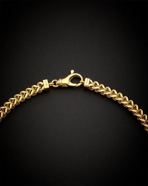 Italian Gold Black 14k Franco Link Necklace