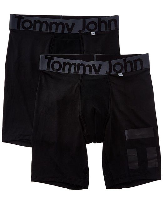 Tommy John Black 2Pk 360 Sport Hammock Pouch Boxer for men