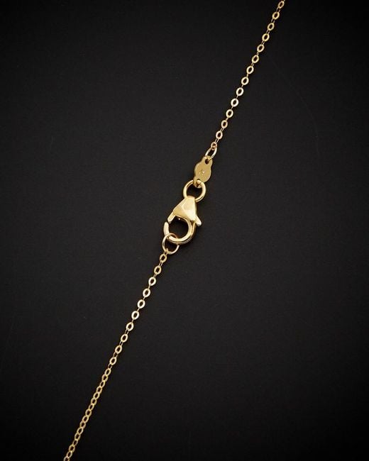 Italian Gold Black 14k Textured Circles Station Necklace