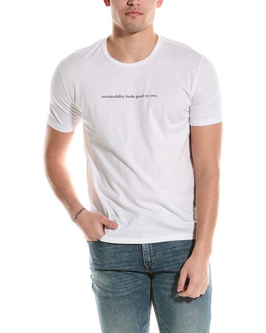 AG Jeans White Anders Classic Fit T-shirt for men