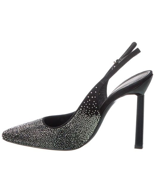 Ferragamo Black Jessie Suede Pump