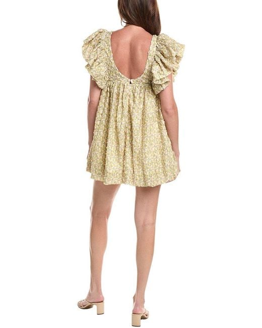 Marion Yellow Floral Mini Dress