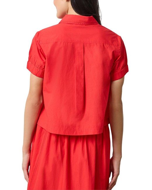 Lilla P Red Elastic Cuff Button Shirt