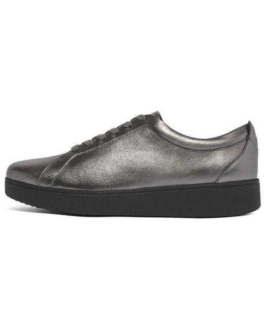 Fitflop Gray Rally Leather Sneaker