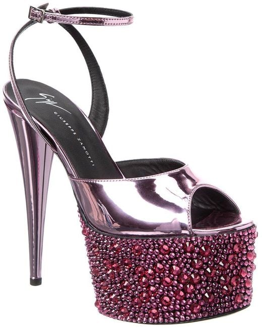 Giuseppe Zanotti Purple Khalifa 90 Platform Sandal