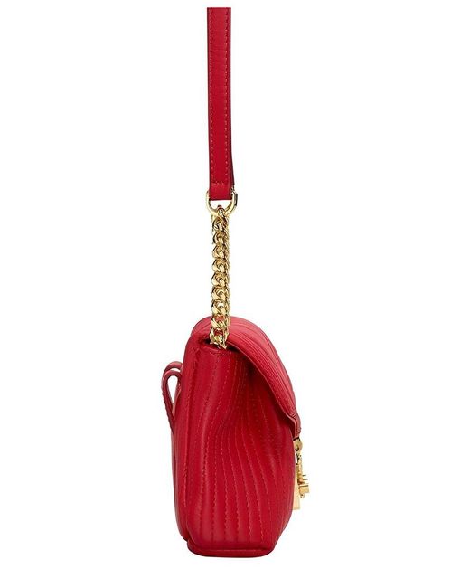 MCM Red Patricia Leather Crossbody